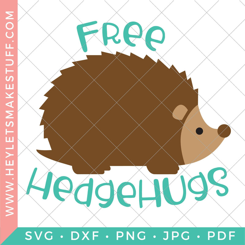 Free Hedgehugs - Teal SVG Hey Let's Make Stuff 