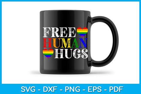 Free Human Hugs Pride Month SVG PNG PDF Cut File SVG Creativedesigntee 