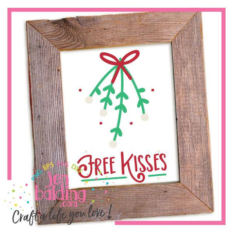 Free Kisses Mistletoe SVG So Fontsy Design Shop 