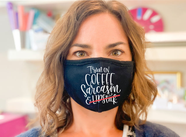 Free Mask Design: Coffee Sarcasm and Lipstick Coffee Lover SVG (2 Ways) SVG So Fontsy Design Shop 