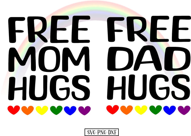 Free Mom/Dad hugs SVG Calico Creations Svg 