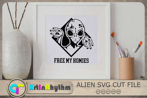 Free My Homies Svg, Alien Svg, UFO Svg, Alien Clipart SVG Artinrhythm shop 