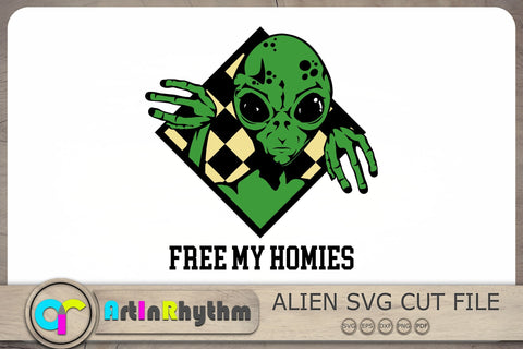 Free My Homies Svg, Alien Svg, UFO Svg, Alien Clipart SVG Artinrhythm shop 