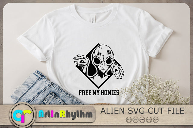 Free My Homies Svg, Alien Svg, UFO Svg, Alien Clipart SVG Artinrhythm shop 
