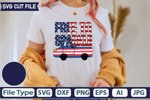 Free To Sparkle SVG Cut File SVGs quotes-and-sayings food-drink mini-bundles print-cut on-sale Clipart Clip Art Sublimation or Vinyl Shirt Design SVG DesignPlante 503 