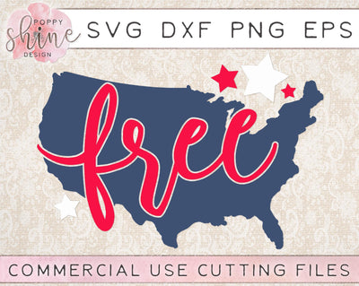 Free United States SVG Poppy Shine Design 