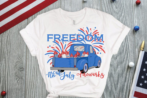 Freedom Blue Truck Sublimation Sublimation QueenBrat Digital Designs 