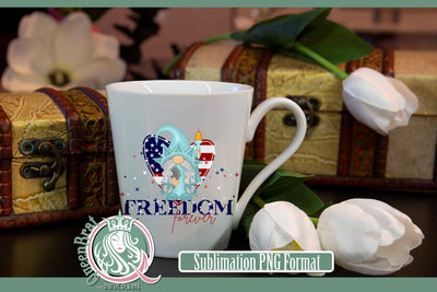 Freedom Forever Gnome Sublimation Sublimation QueenBrat Digital Designs 