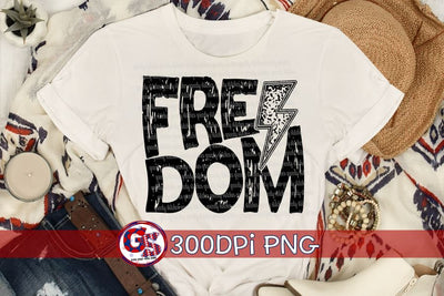 Freedom Lightning Bolt PNG for Sublimation Sublimation Greedy Stitches 