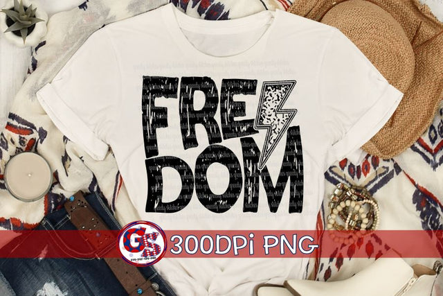 Freedom Lightning Bolt PNG for Sublimation Sublimation Greedy Stitches 