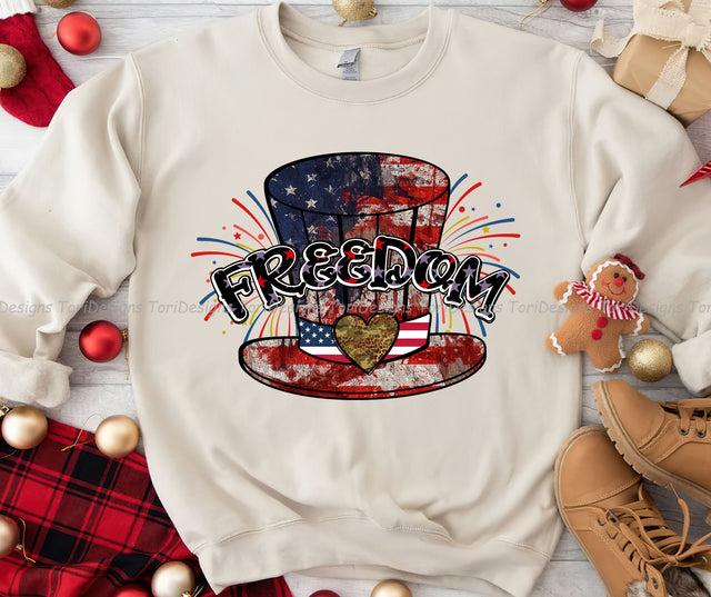 Freedom Png, USA Png, Western, 4th of July, American Flag, American Hat Png, Freedom Design, Digital Download Sublimation ToriDesigns 