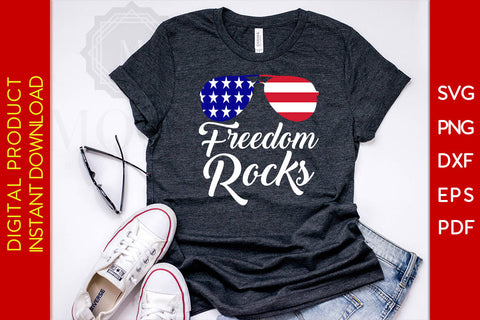 Freedom Rocks 4th Of July SVG PNG PDF Cut File SVG Creativedesigntee 