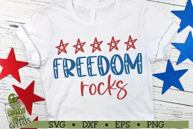 Freedom Rocks Patriotic / 4th of July SVG File SVG Crunchy Pickle 