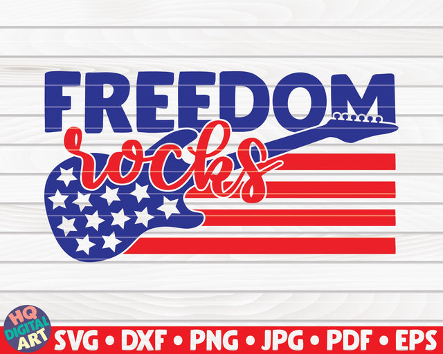 Freedom rocks SVG | 4th of July quote SVG HQDigitalArt 