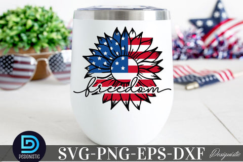 Freedom, Sunflower 4th July SVG SVG DESIGNISTIC 