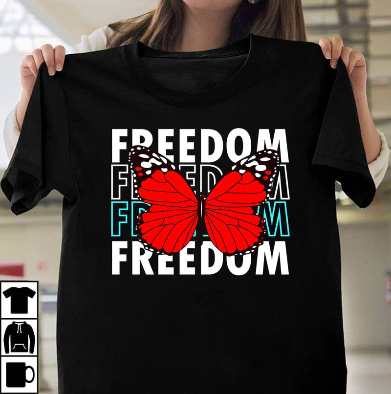 Freedom SVG Cut File ,Freedom Butterfly SVG Cut File - So Fontsy
