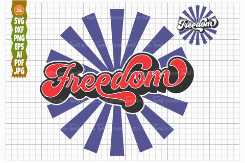 Freedom SVG, July 4th SVG, Retro Sign Svg, Png Dxf SVG TonisArtStudio 