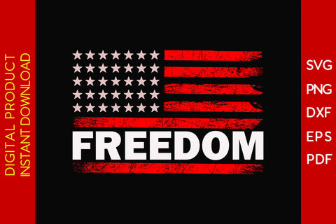 Freedom USA Flag Patriot SVG PNG PDF Cut File SVG Creativedesigntee 