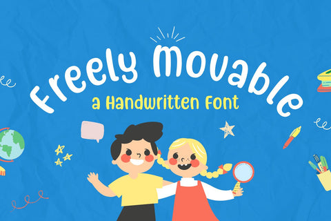 Freely Movable - a Handwritten Font Font nhfonts 