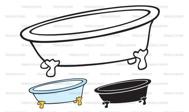 Freestanding Bathtub SVG TribaliumArtSF 
