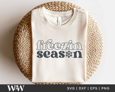 Freezin Season SVG | Funny Winter Shirt SVG SVG Wood And Walt 
