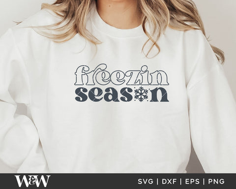 Freezin Season SVG | Funny Winter Shirt SVG SVG Wood And Walt 
