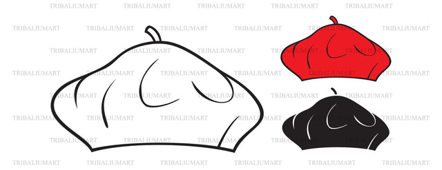 French beret SVG TribaliumArtSF 