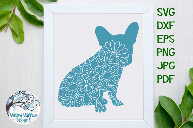 French Bulldog | Animal Mandala SVG SVG Wispy Willow Designs 