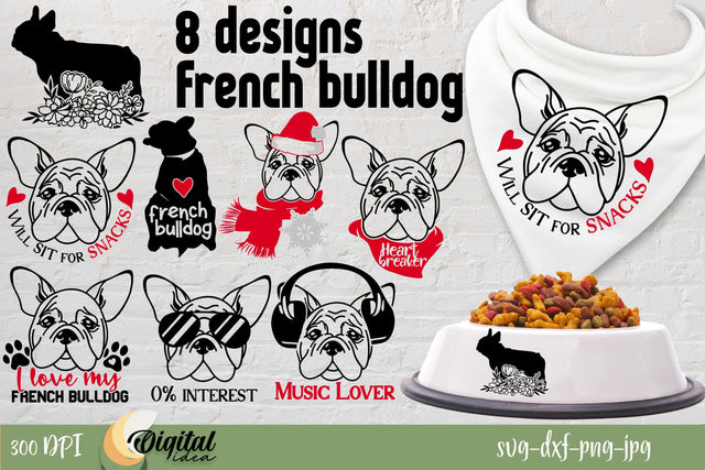 French Bulldog ClipArt SVG | Dogs SVG | Pet Portrait SVG Evgenyia Guschina 