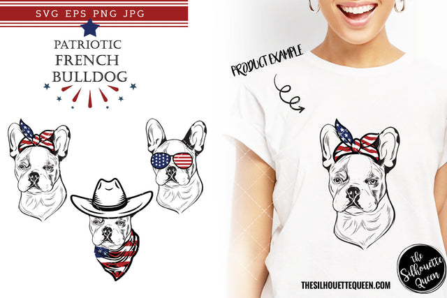 French Bulldog Dog Patriotic Cut files and Sublimation SVG Loveleen Kaur 