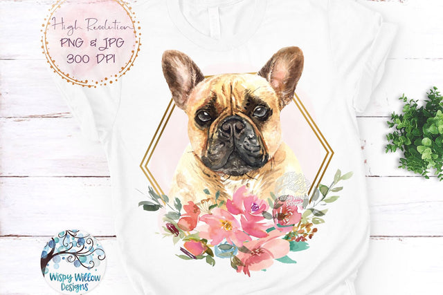 French Bulldog Dog Sublimation Png Sublimation Wispy Willow Designs 