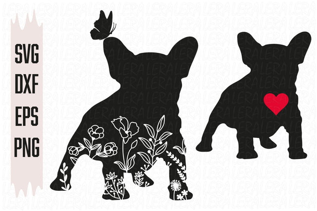 French Bulldog Flowers Svg SVG Lerastudio 