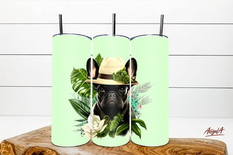 French bulldog summer tumbler bundle/Dog tumbler sublimation Sublimation Angelina Semenova 