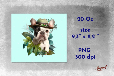 French bulldog summer tumbler bundle/Dog tumbler sublimation Sublimation Angelina Semenova 