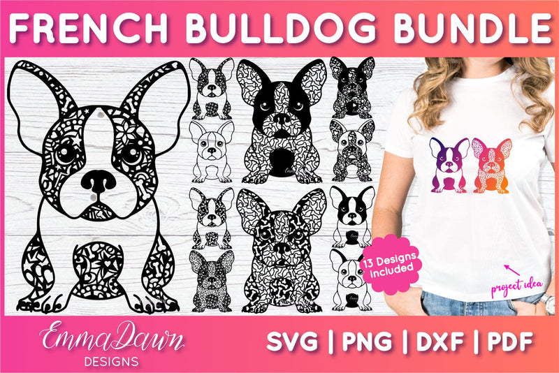 French Bulldog SVG Bundle SVG Emma Dawn Designs 