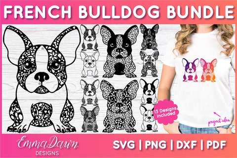 French Bulldog SVG Bundle SVG Emma Dawn Designs 
