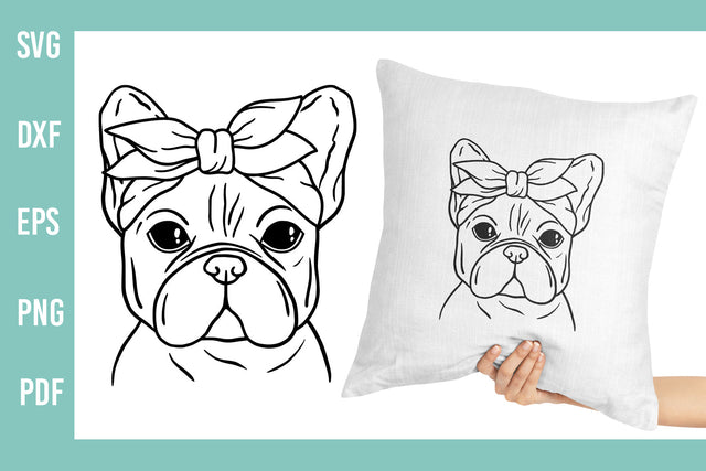 French Bulldog SVG | Dog Bandana SVG | Hand Drawn Dog SVG Irina Ostapenko 
