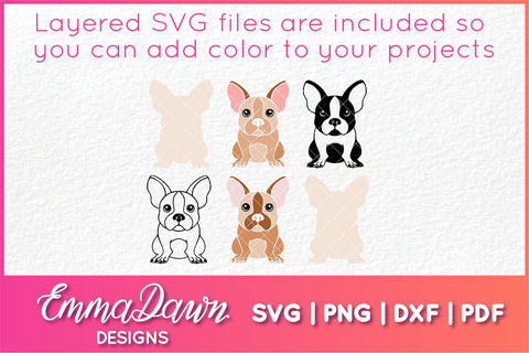 French Bulldog SVG | Dog Cut File SVG Emma Dawn Designs 