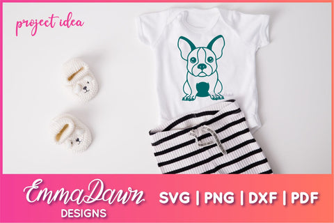 French Bulldog SVG | Dog Cut File SVG Emma Dawn Designs 
