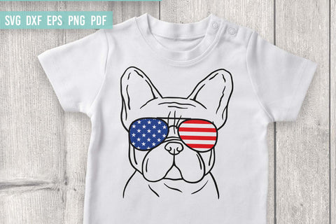French Bulldog Svg | Dog Face Svg | 4th of July Svg SVG Irina Ostapenko 