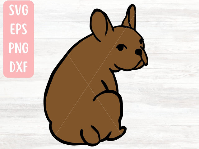 French Bulldog SVG File for Cricut, Layered Frenchie SVG SVG Apple Grove Designs 