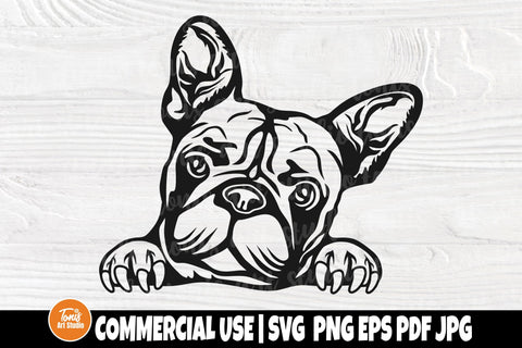 French Bulldog SVG - Frenchie Svg - Dog Breed Svg - Silhouette Cut File - Cute Puppy - Cricut - Clipart Vector SVG TonisArtStudio 