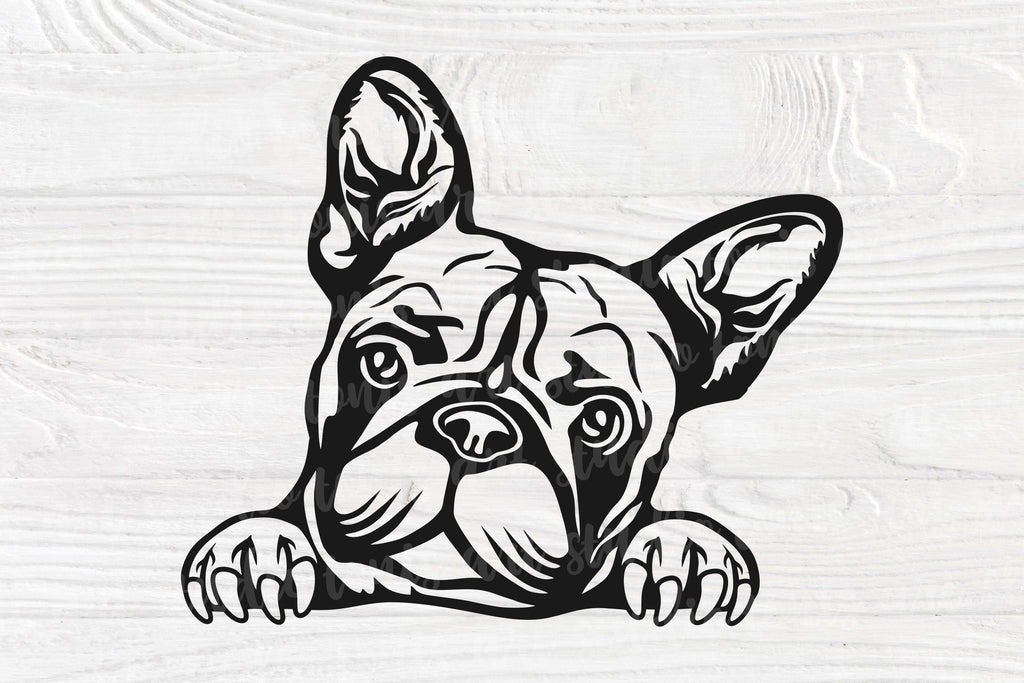 Vector File Bird Dogs French Bulldog Head Silhouette