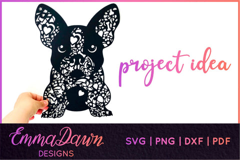 French Bulldog SVG | Zentangle Dog Cut File SVG Emma Dawn Designs 
