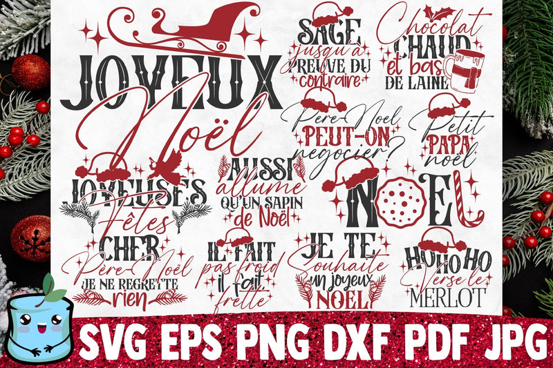 French Christmas Bundle SVG MintyMarshmallows 