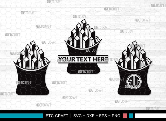 French Fries Monogram SVG | Fries Svg | Fast Food Svg | Snack Svg | Potato Svg | French Fries Clipart SVG ETC Craft 