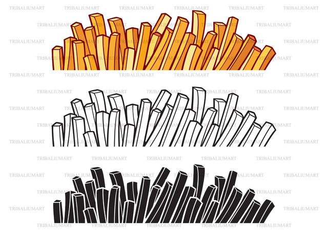 French fries SVG TribaliumArtSF 