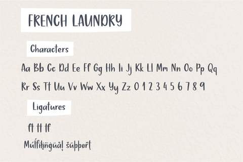 French Laundry Font Sunday Nomad 
