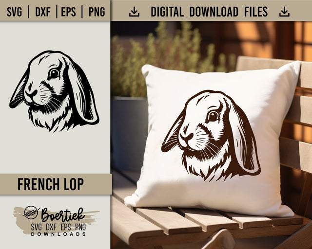 French lop, rabbit, SVG file SVG Boertiek 