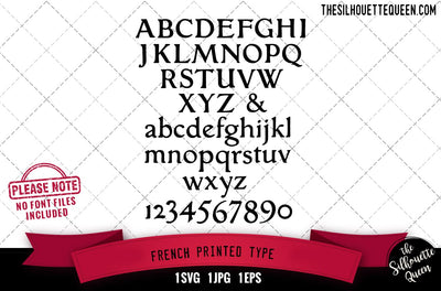 French Printed Type alphabets - ABC letters SVG Loveleen Kaur 